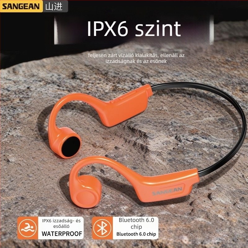 Shanjin Mars02 Csontvezetéses nyakpántos Bluetooth fejhallgató sporthoz, vízálló, izzadásálló, hosszú akkumulátor-üzemidő, zene