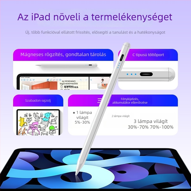 Mágneses stylus iPadhez és Android tabletekhez – érintő stylus tabletához és telefonhoz