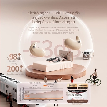 Y190 csontvezetéses alvóhallgató, mini Bluetooth fejhallgató, digitális kijelző, zajcsökkentés, hosszú üzemidő