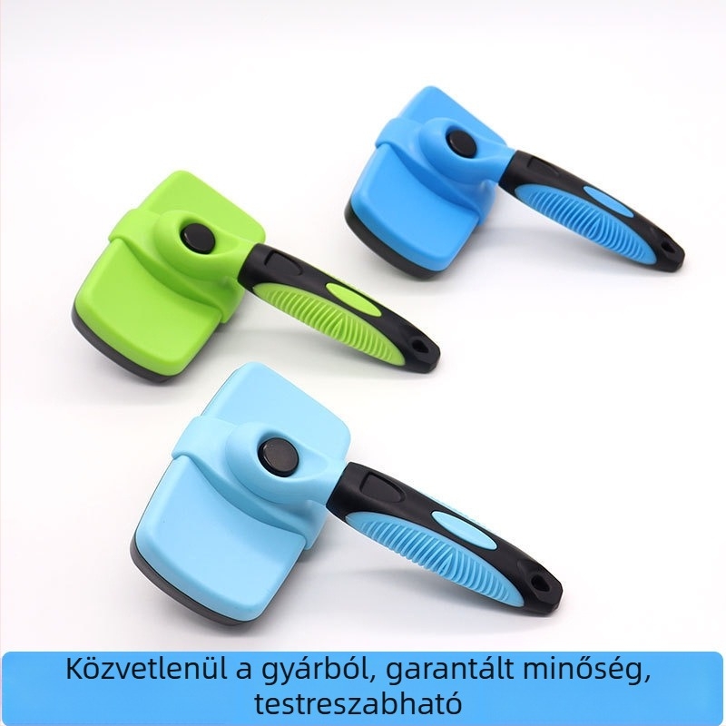Kisállat-ápoló fésű macskáknak és kutyáknak, univerzális tűs fésű a csomók kioldására és a szőr eltávolítására