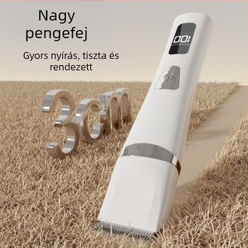 Állatgrooming hajvágó digitális kijelzővel, kutyák és macskák számára