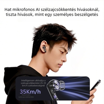 QCY N20 fülben hordható vezeték nélküli Bluetooth fülhallgatók adaptív zajcsökkentéssel, akár 50 dB-ig, 6 mikrofonnal a zajcsökkentéshez és hosszú akkumulátor-üzemidővel