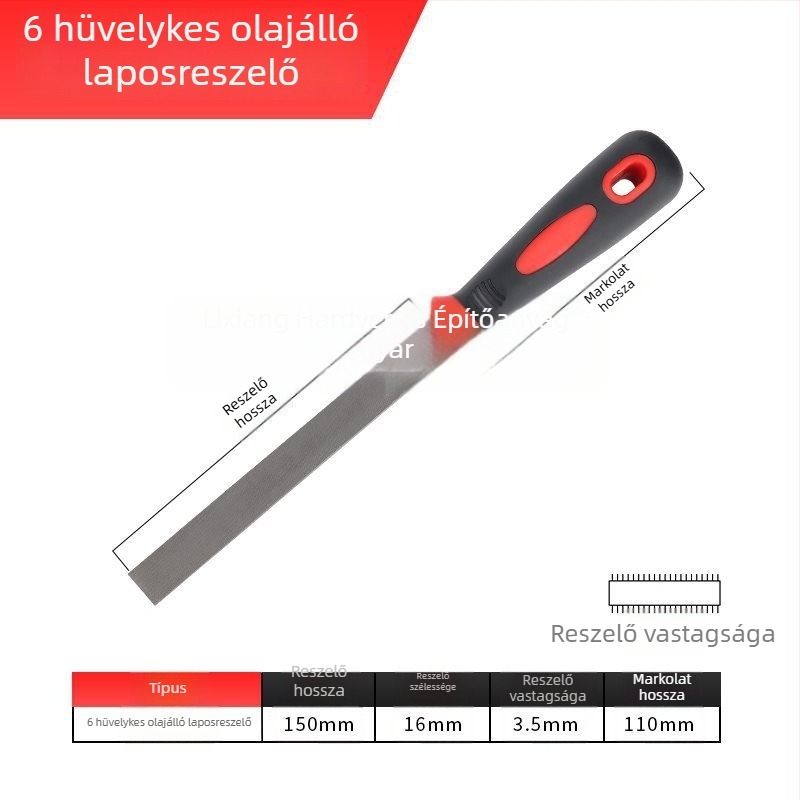 Olajos fényű reszelő, extra fin fogazattal, sík fejű, lemezreszelő összeillesztéshez и polírozáshoz