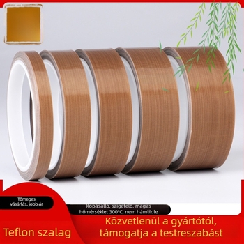Teflon szalag, magas hőmérsékletre ellenálló, kopásálló, szigetelő, tűzálló, tapadásmentes, vákuumcsomagolt (20 mm × 10 m)