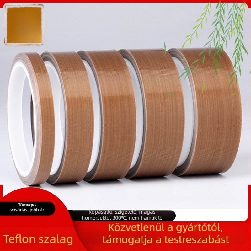 Teflon szalag, magas hőmérsékletre ellenálló, kopásálló, szigetelő, tűzálló, tapadásmentes, vákuumcsomagolt (20 mm × 10 m)