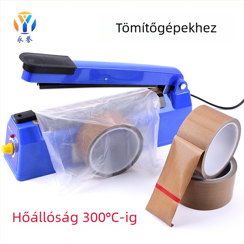 Teflon szalag, magas hőmérsékletre ellenálló, kopásálló, szigetelő, tűzálló, tapadásmentes, vákuumcsomagolt (20 mm × 10 m)