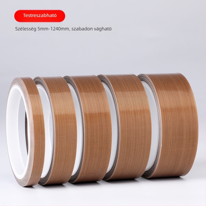 Teflon szalag, magas hőmérsékletre ellenálló, kopásálló, szigetelő, tűzálló, tapadásmentes, vákuumcsomagolt (20 mm × 10 m)