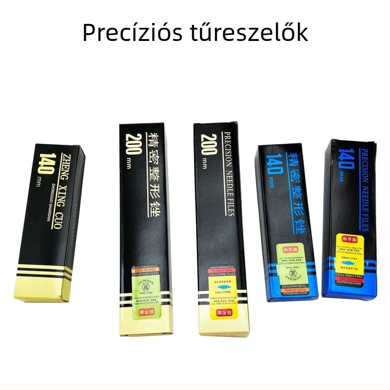 10 részes változatos alakreszelő készlet, kis háromszög alakú gyémántos reszelők, dobozban
