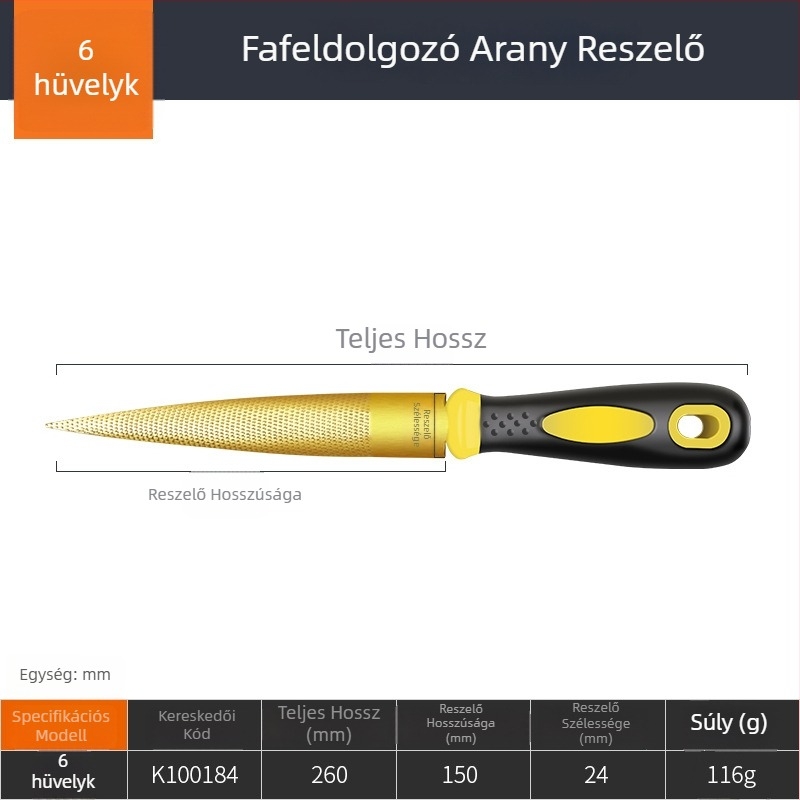 Kis cipőjavító és polírozó reszelő, acélból, faipari használatra