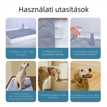Extra-nagy kutya toalett fröcsögés elleni védelemmel és oszloppal, mosható, háztartási használatra