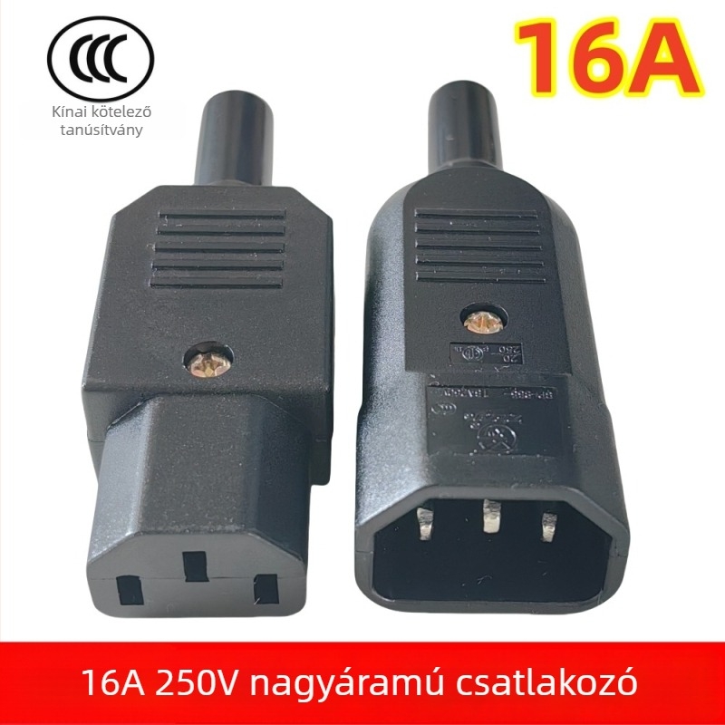 SP-865 három függőleges csap csatlakozó AC013 tápegységhez, 16A 250V, férfi és női, CCC tanúsított