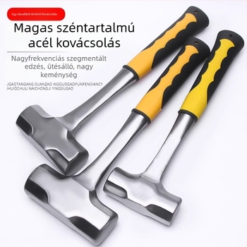 Egyszemélyes hatszögletű kalapács fából készült nyele, magas széntartalmú acél fej, strapabíró eszköz otthoni és építőipari használatra