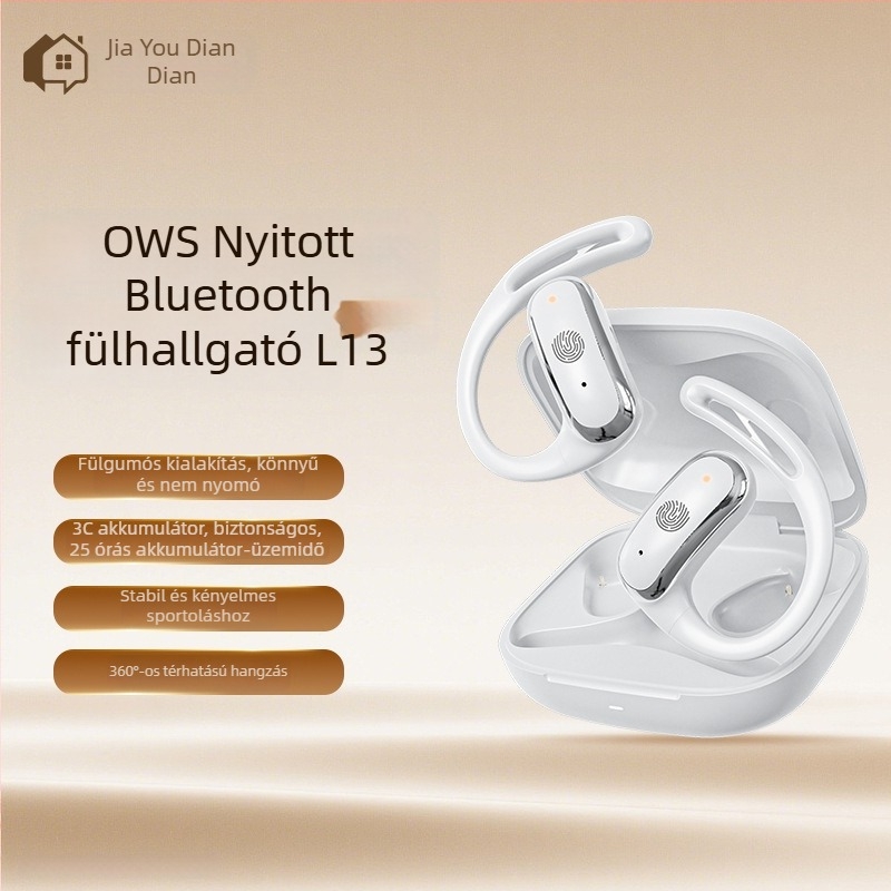 Csontvezetéses Bluetooth fejhallgató, fülre rögzítve, sportos, kétoldalas sztereó, kiváló hangminőség, több mint 8 óra üzemidő, modell L13