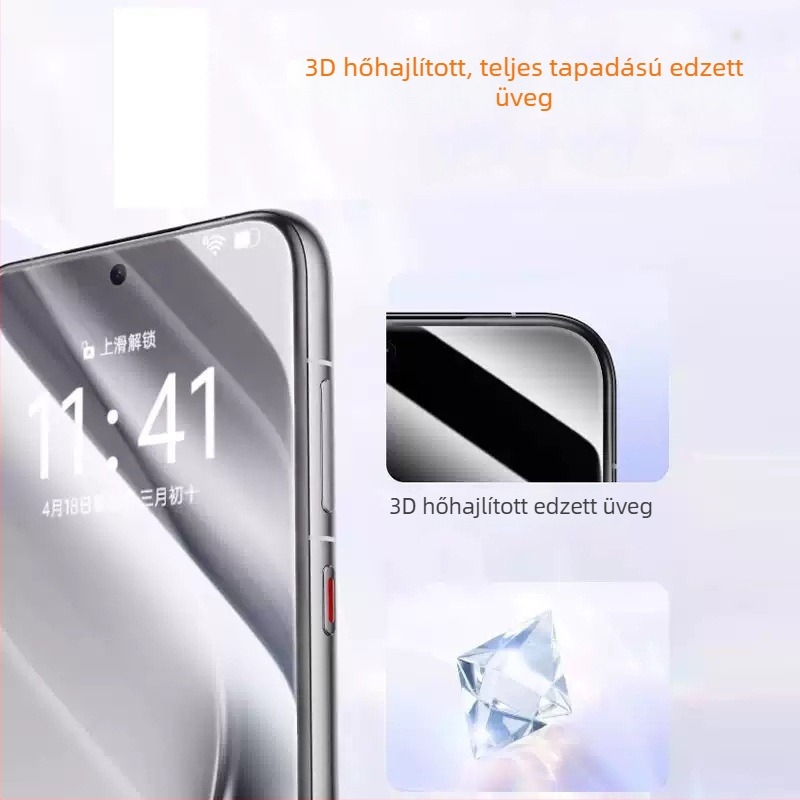Huawei Mate X7, Mate 70 Pro és Mate 60 Pro számára HD, teljes ragasztású edzett üveg kijelzővédő