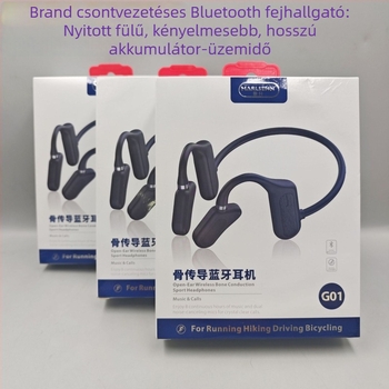 Brand csontvezetéses Bluetooth sportfülhallgató, vezeték nélküli, fülre akasztott dizájn