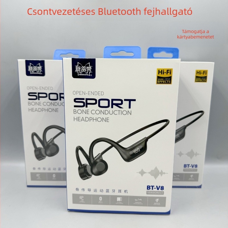 Brand csontvezetéses Bluetooth sportfülhallgató, vezeték nélküli, fülre akasztott dizájn