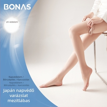 Bonas Női ultra vékony harisnya UV-védelmet nyújt, anti-snag funkcióval és rejtett panellel a sima bőrért