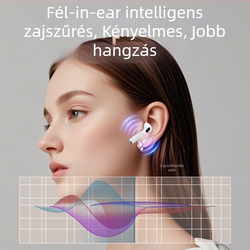 A15Pro vezeték nélküli fülbe illeszkedő Bluetooth fejhallgató érintőképernyővel, ANC zajcsökkentéssel, hosszú üzemidő