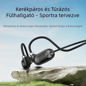 Légvezetéses Bluetooth fülhallgató, fülre akasztós dizájn, vízálló és izzadságálló, Bluetooth 6.0, hosszú üzemidő