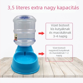 Automatikus kutya- és macska víz- és etetőedény, 3,5 L kapacitású
