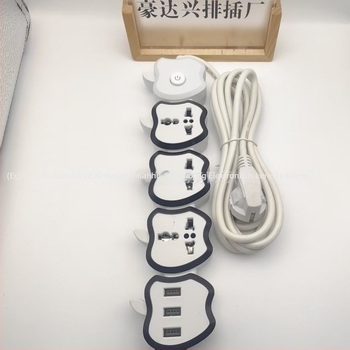 Európai stílusú alma alakú univerzális elosztó 3 USB-porttal, 1200W, 220V