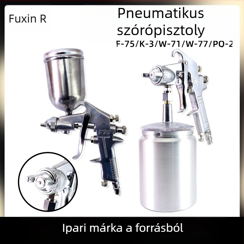 W71 pneumatikus szórópisztoly W77 magas atomizációjú latex festékhez bútorokhoz, alsó tartály