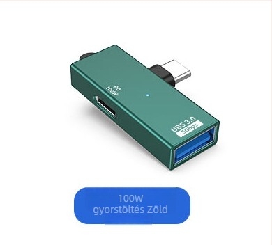 Type-C USB 3.0 + PD 100W kétfunkciós gyors adapter Type-C okostelefonokhoz