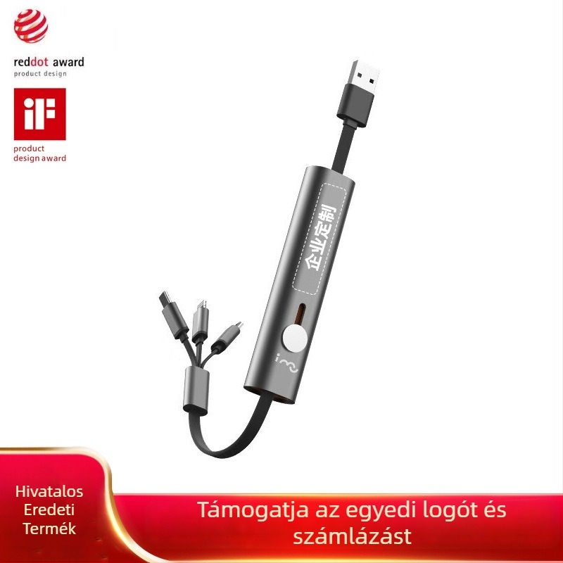 I-Mu három az egyben USB-C adat- és töltőkábel Apple-hez, gyors töltés, hordozható