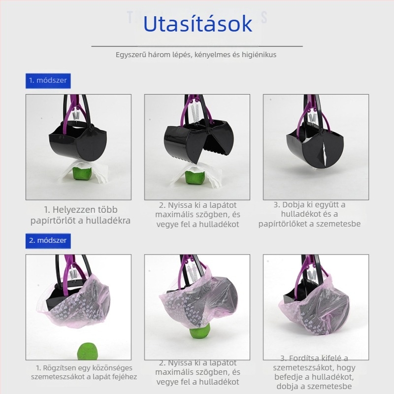 Kutyapiszok gyűjtő eszköz – tisztító eszköz sétáltatásokhoz