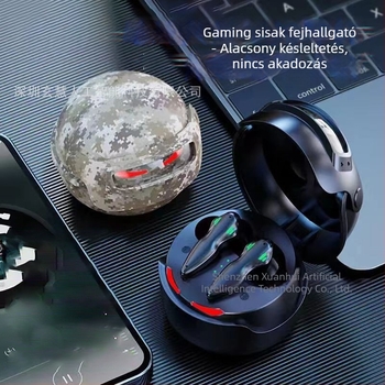 H03 aktív zajszűrős Bluetooth fülhallgató, TWS, sisak-stílusú, 3-as szintű, e-sportokhoz és játékhoz, fülbe illeszkedő