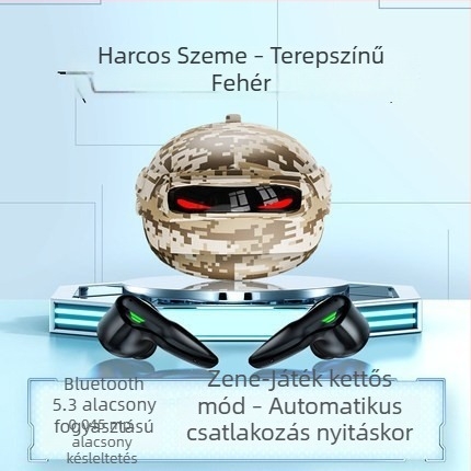 H03 aktív zajszűrős Bluetooth fülhallgató, TWS, sisak-stílusú, 3-as szintű, e-sportokhoz és játékhoz, fülbe illeszkedő