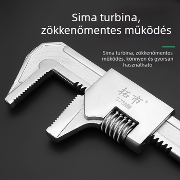 Nagy nyitású F-típusú állítható kulcs, nyitott végű és derékszögű csőfogóval — univerzális csőszerszám