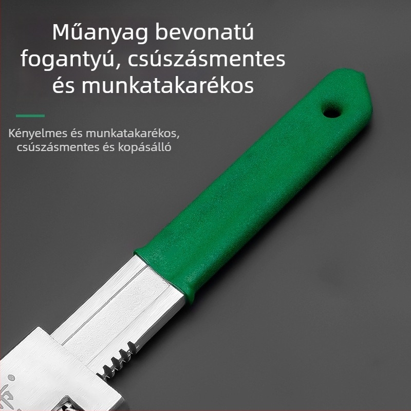 Nagy nyitású F-típusú állítható kulcs, nyitott végű és derékszögű csőfogóval — univerzális csőszerszám
