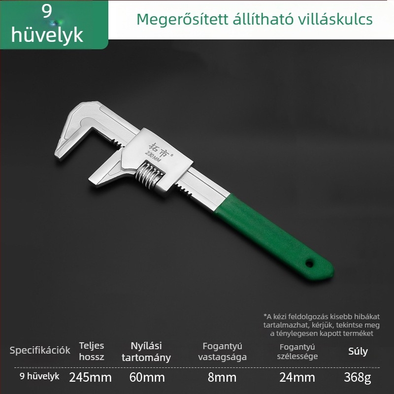 Nagy nyitású F-típusú állítható kulcs, nyitott végű és derékszögű csőfogóval — univerzális csőszerszám