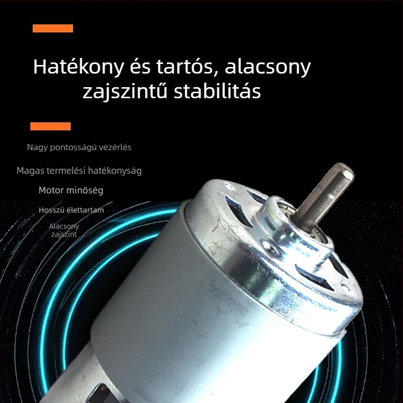 775-ös motor 24V, nagy nyomatékú csiszoló, sebességszabályzó rézhuzallal, egygolyócsapágyas és kétorsós vágóeszköz