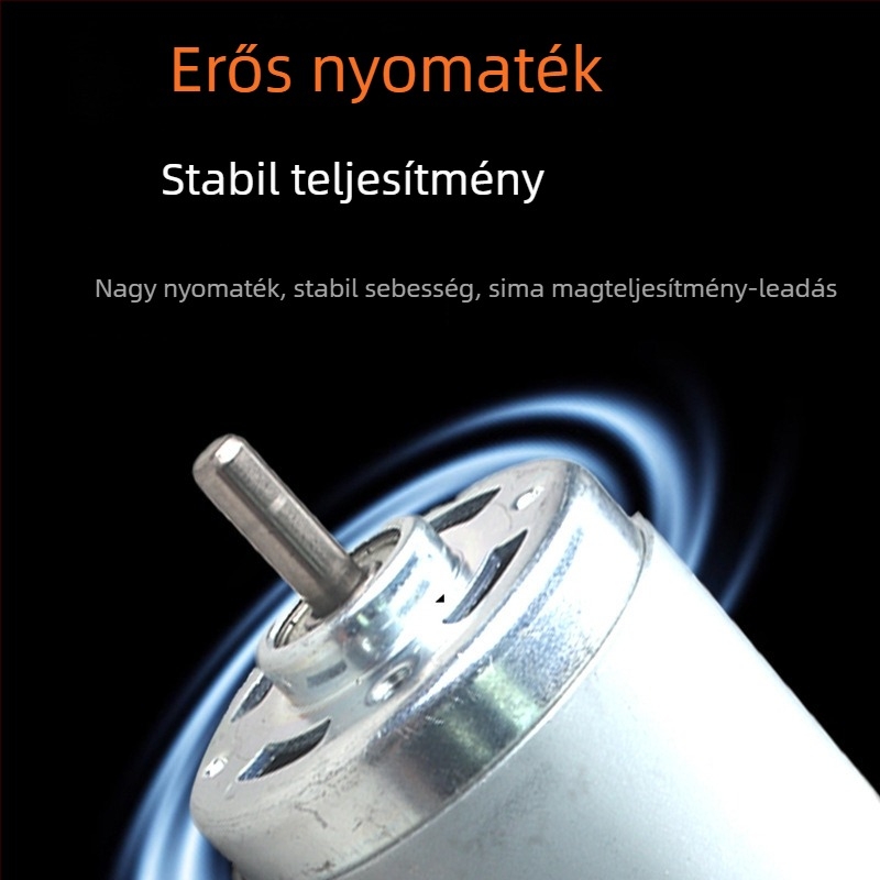 775-ös motor 24V, nagy nyomatékú csiszoló, sebességszabályzó rézhuzallal, egygolyócsapágyas és kétorsós vágóeszköz