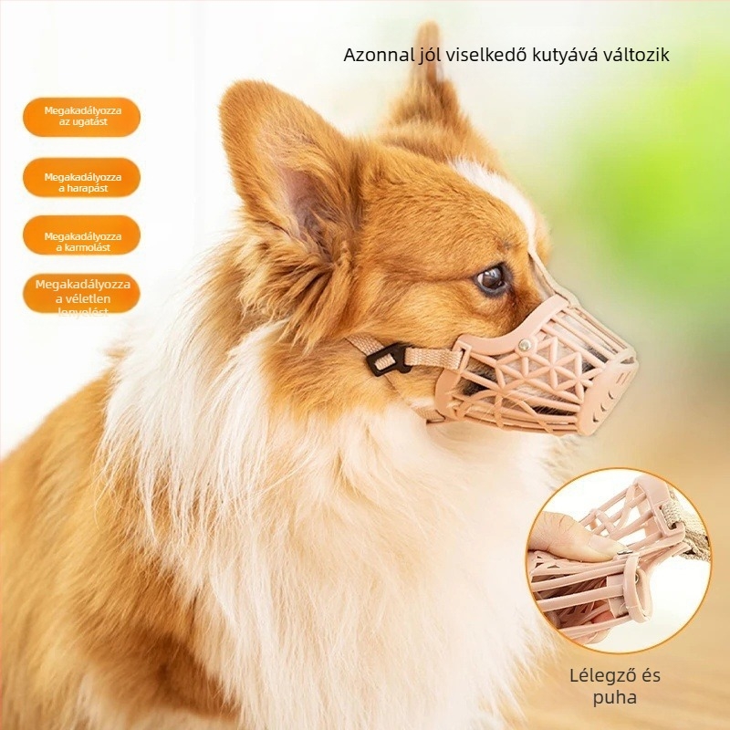 Kutyaszájkosár a nyalogatás és harapás megelőzésére, kis- és közepes méretű kutyáknak, köztük a Corgi