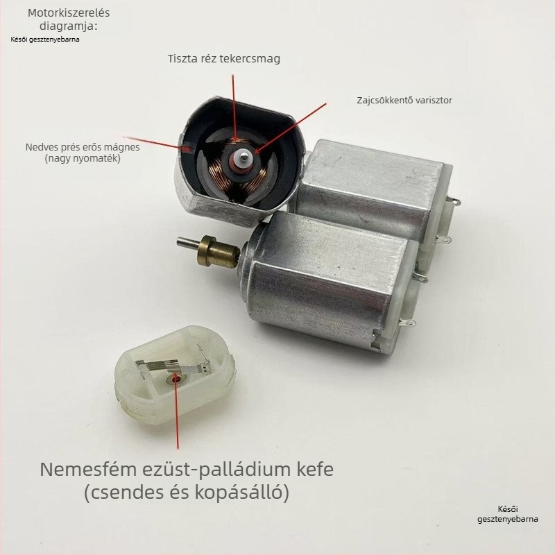 FF337/390 DC motor hajvágóhoz – nagy nyomaték, 2.4V/3.2V/3.7V
