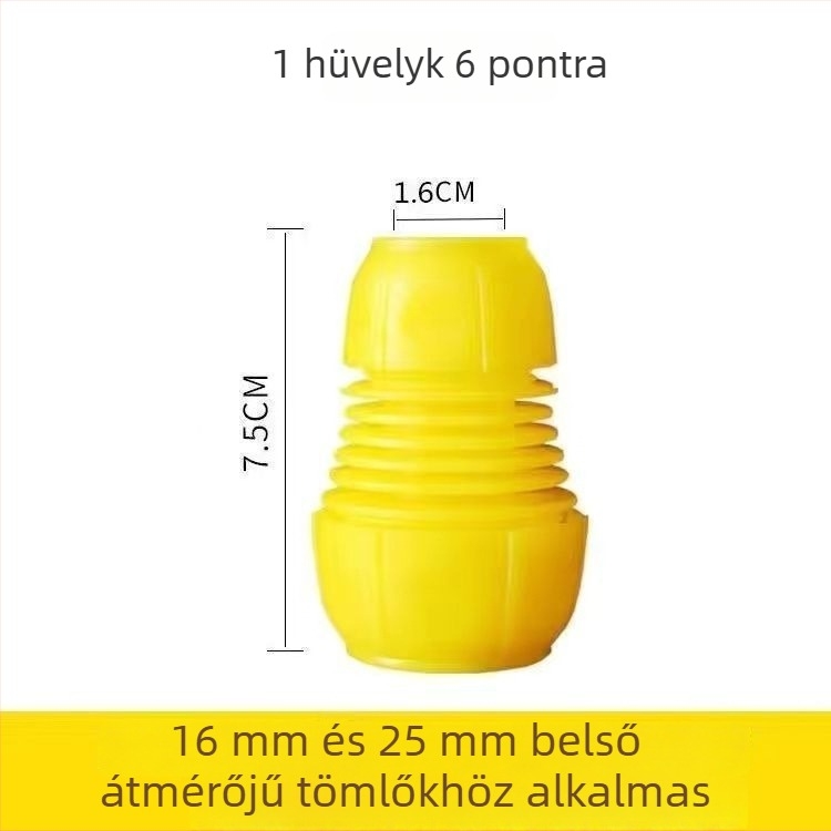 Vízvezeték gyorscsatlakozó reducer, 1/2 in–3/4 in–1 in tömlőkhöz, univerzális adapter