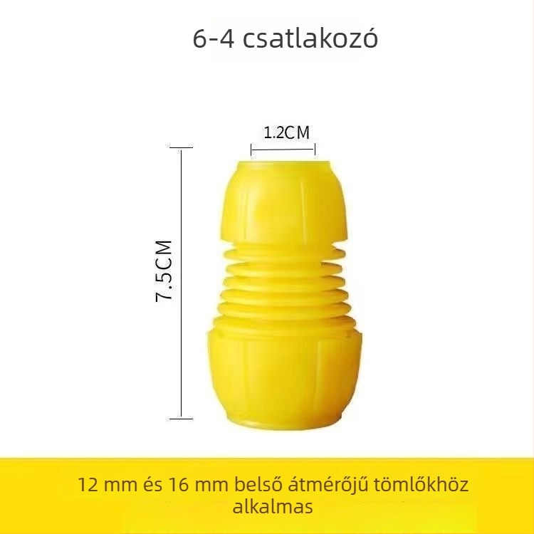 Vízvezeték gyorscsatlakozó reducer, 1/2 in–3/4 in–1 in tömlőkhöz, univerzális adapter