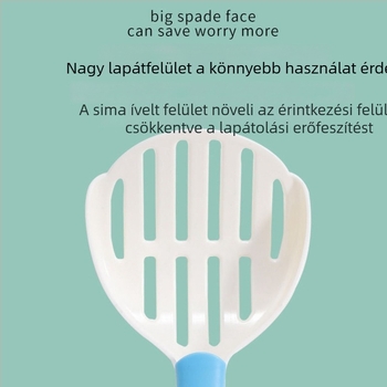 Tofu macskatisztító kanál azonnali szűréssel, kétszínű műanyag kanál, háziállat tisztító eszköz