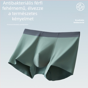 Férfi bambusz rostból készült boxer brief, kényelmes, lélegző, nedvszívó, antibakteriális, haránt részen mulberry selyem bélés