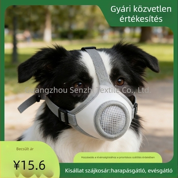 Nylon kutyaszájkosár, állítható, lélegző, harapás elleni, ugatás elleni, kutyák és macskák számára.