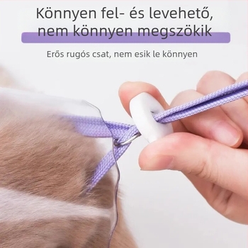 Macska pofa maszk harapás elleni védelem, nyávogás elleni fejvédő fürdetéshez