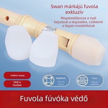 Swan szilikon szájvédő rekorderhez, 6- és 8-lyukas, német/brit stílus.