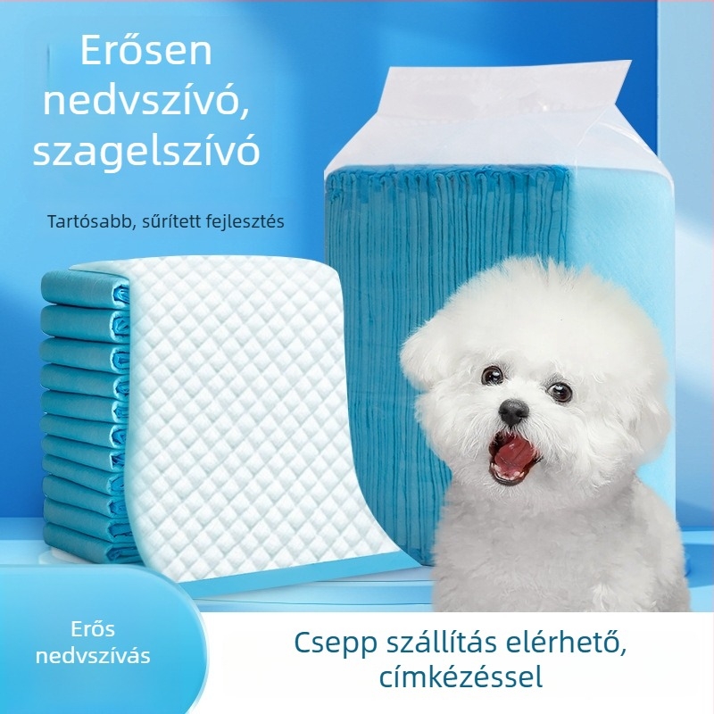 Kutyáknak készült vastagabb nedvszívó vizeletpárnák, egyszer használatos, extra-nagy