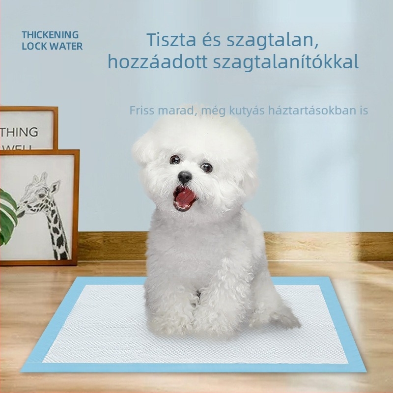 Kutyáknak készült vastagabb nedvszívó vizeletpárnák, egyszer használatos, extra-nagy