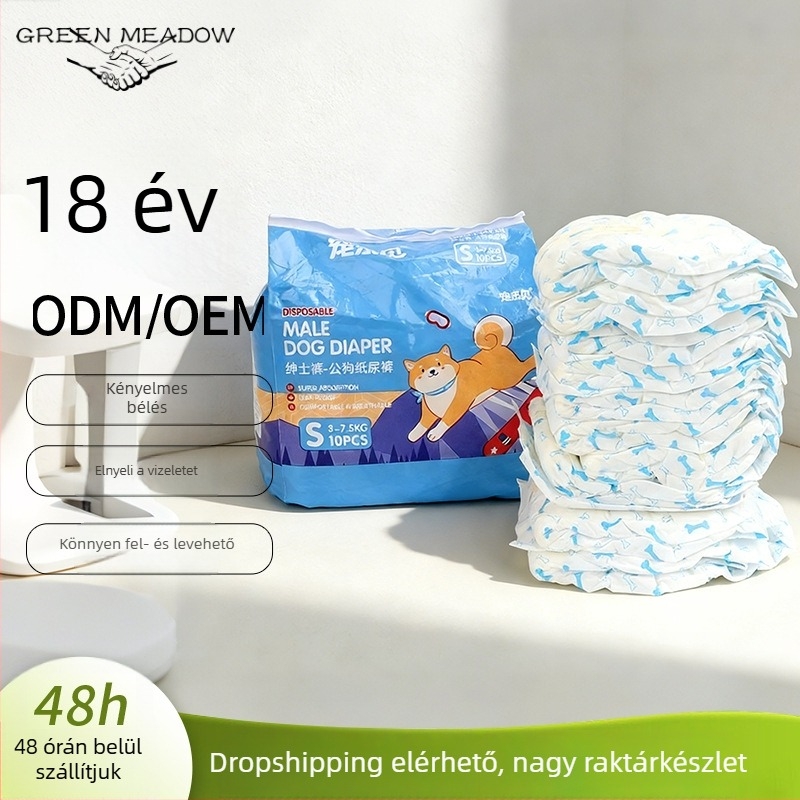 Kutyapelenkák, hím kutyáknak, vizelet alátétek, színváltós pelenkák