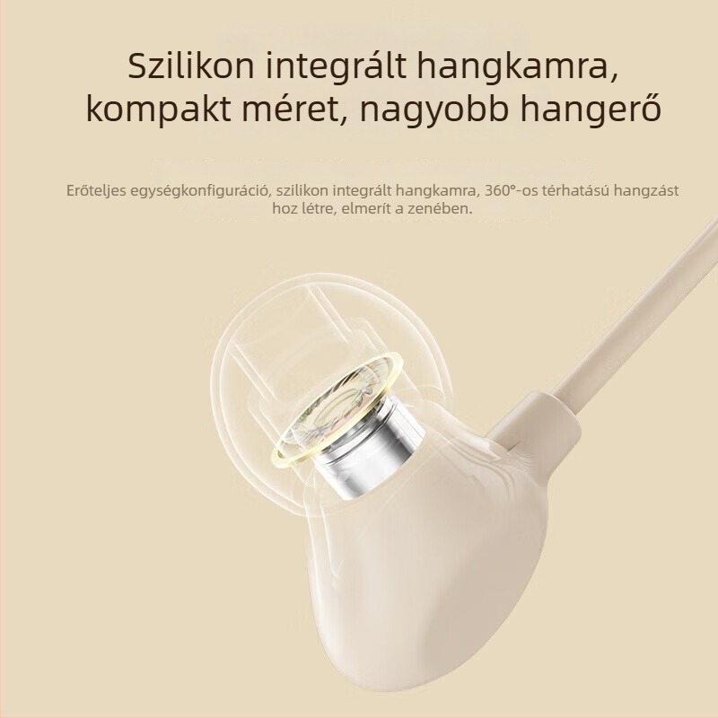 Q5 vezetékes fülhallgató mikrofonnal, kompatibilis OPPO Type-C kör alakú csatlakozóval, minimalist dizájn