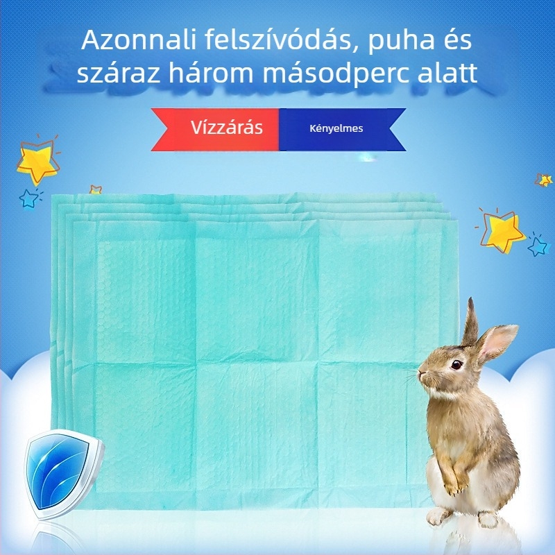 Egyszer használatos vizeletbetétek háziállatok számára: nyulak, macskák, kutyák és tengerimalacok dezodoráló anyaggal